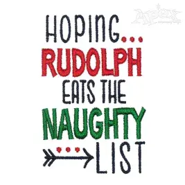 Hoping Rudolph Embroidery Design