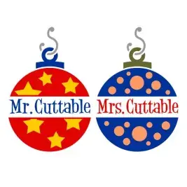 Christmas Ornament Split Frame SVG Cuttable Design
