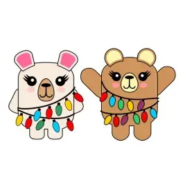 Christmas Little Bear SVG Cuttable Design