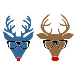 Hipster Deer SVG Cuttable Design
