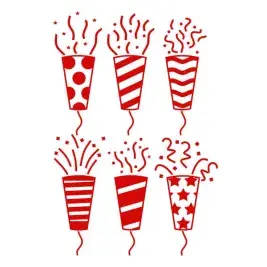 Party Popper Pack SVG Cuttable Design