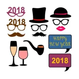 New Year Photo Props SVG Cuttable Design