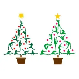 Gymnastic Christmas Tree SVG Cuttable Designs