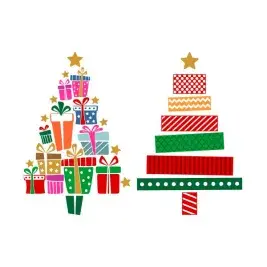 Christmas Gift Tree SVG Cuttable Design
