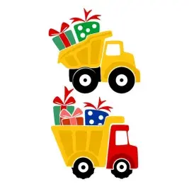 Gifts Dump Truck SVG Cuttable Design