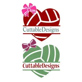 Volleyball Heart SVG Cuttable Design