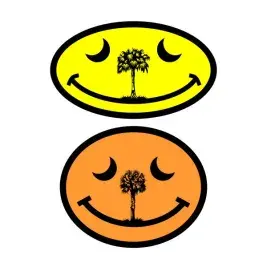 Smile Palmetto Moons Face SVG Cuttable Design