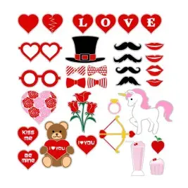 Valentine's Day Photo Props SVG Cuttable Design