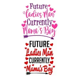 Future Ladies Man Currently Mama's Boy SVG Cuttable Design