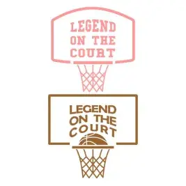 Basketball Legend on the Court SVG Cuttable Design