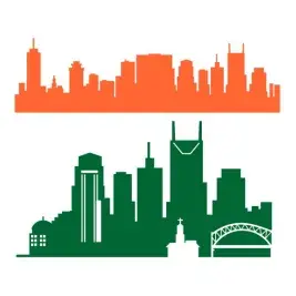 Nashville City Skyline TN Tennessee SVG Cuttable Design