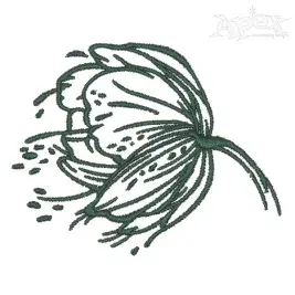 Flower in the Wind Embroidery Design