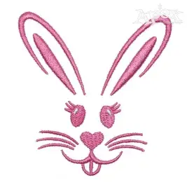 Cute Bunny Face Embroidery Design