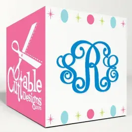 Bold Interlocking Monogram SVG Cuttable Font
