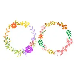 Spring Flowers Wreath SVG Cuttable Design