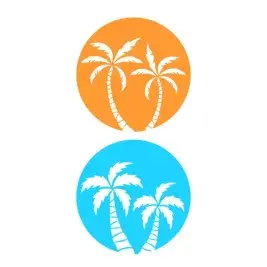 Palm Trees Sun SVG Cuttable Design