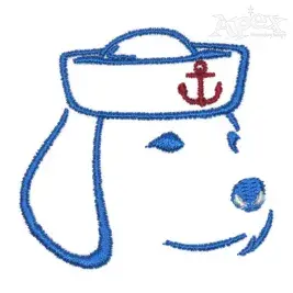 Sailor Dog Embroidery Design