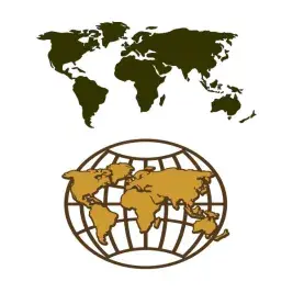 World Map SVG Cuttable Design