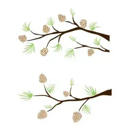 Pine Cone Branch SVG Cuttable Design