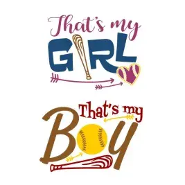 That's My Girl Boy Baseball Softball SVG Cuttable Design