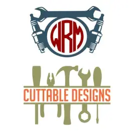 Tools Split and Monogram SVG Cuttable Frame