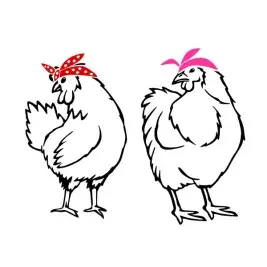 Chicken Bandana SVG Cuttable Design
