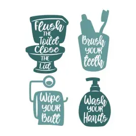 Bathroom Sayings SVG Cuttable Design