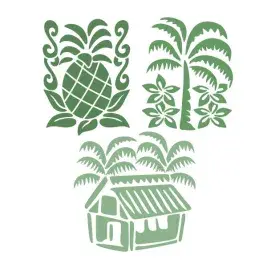 Hawaii Hawaiian Palm and Pineapple Farm SVG Cuttable Design