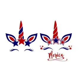 Patriotic Merica Unicorn SVG Cuttable Design