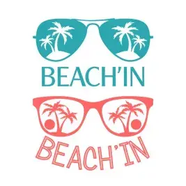 Beach'in Sunglasses SVG Cuttable Design
