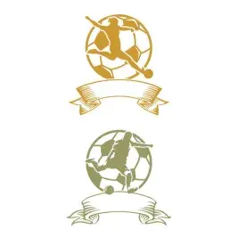 Soccer UK Football Kicking Ball Banner Frame SVG Cuttable Design