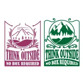 Think Outside No Box Required SVG Cuttable Design