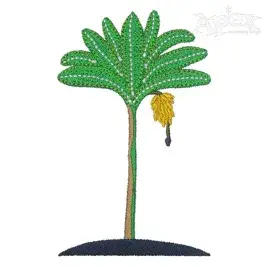 Banana Tree Embroidery Design