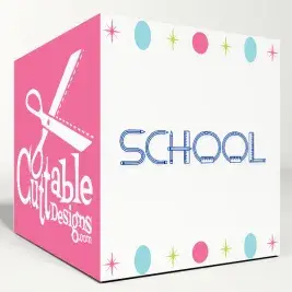 School SVG Cuttable Font