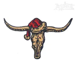 Christmas Longhorn Embroidery Design