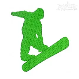 Snowboarding Embroidery Design