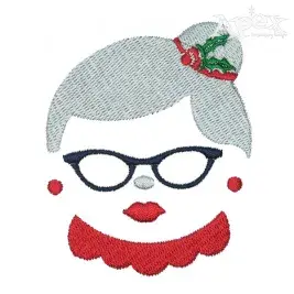 Mrs Claus Embroidery Design