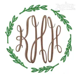 Elegant Wreath Embroidery Frame