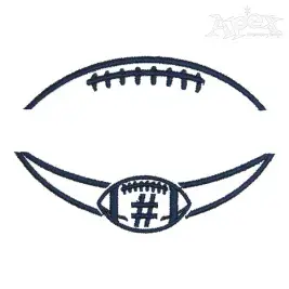 Football Frame Embroidery Design