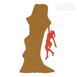 Rock Climbing Girl Embroidery Design