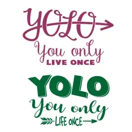 YOLO You Only Live Once SVG Cuttable Design