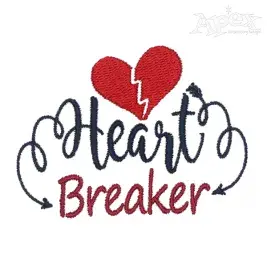 Heart Breaker Embroidery Design
