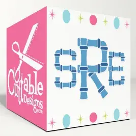 Bamboo Block SVG Cuttable Font