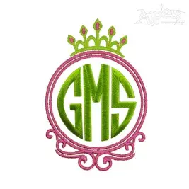 Princess Crown Monogram Embroidery Frame