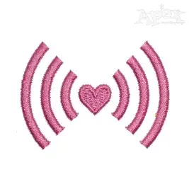 Heart Wifi Embroidery Design