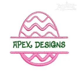 Easter Eggs Split Frame Embroidery Design