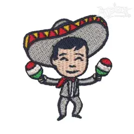 Mariachi Musician Embroidery Design