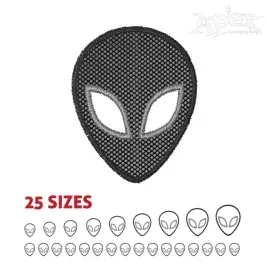 Alien Applique Embroidery Design