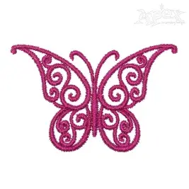 Floral Butterfly Embroidery Design