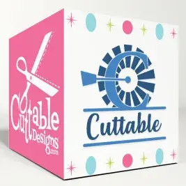 Windmill Split SVG Cuttable Font